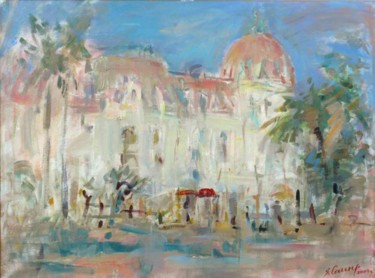 Painting titled "Nice. Negresco" by Sarmite Caune, Original Artwork