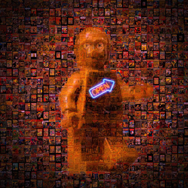 Arts numériques intitulée "Neon 14" par Saro, Œuvre d'art originale, Travail numérique 2D