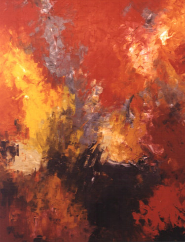 Картина под названием "Light Through Fores…" - Saroja, Подлинное произведение искусства, Масло Установлен на Деревянная рама…