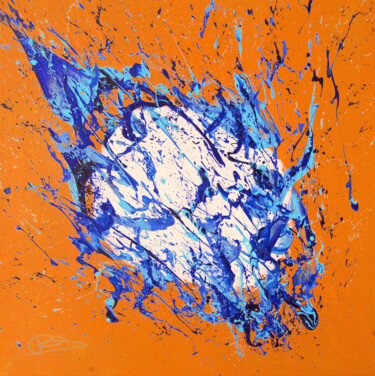 Картина под названием "MOUTARDE" - Sarol Heyrès, Подлинное произведение искусства, Акрил Установлен на Деревянная рама для н…