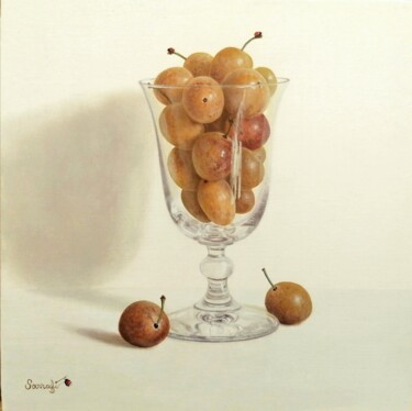 Pintura titulada "Un verre de mirabel…" por Abdolreza Sarrafi, Obra de arte original, Oleo