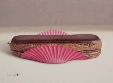 Картина под названием "l'éclair au chocolat" - Reza Sarrafi, Подлинное произведение искусства, Масло