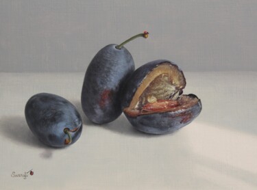 Peinture intitulée "La dégustation de q…" par Reza Sarrafi, Œuvre d'art originale, Huile