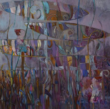 Peinture intitulée "On the shore" par Šarūnas Šarkauskas, Œuvre d'art originale, Huile