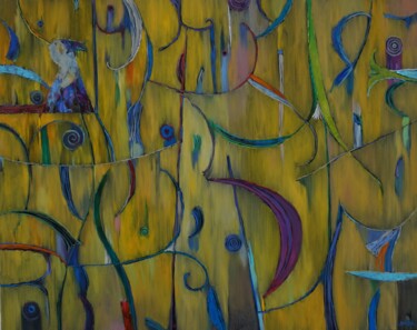 Pintura intitulada "Yellow" por Šarūnas Šarkauskas, Obras de arte originais, Óleo