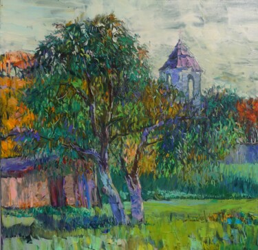 Painting titled "Pazaislis monastery…" by Šarūnas Šarkauskas, Original Artwork, Oil