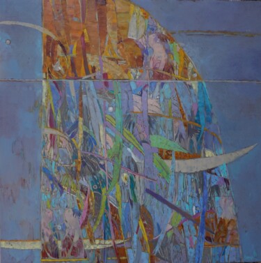 Картина под названием "Sunken moon" - Šarūnas Šarkauskas, Подлинное произведение искусства, Масло