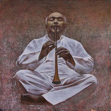 Peinture intitulée "Prtrait Bahadir Dja…" par Sarvar Sulayman, Œuvre d'art originale, Huile
