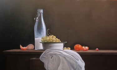Schilderij getiteld "Still life" door Sasa Milojkovic, Origineel Kunstwerk, Olie