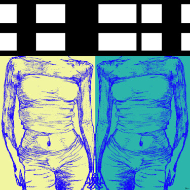 Digitale Kunst getiteld "woman body" door Saša T, Origineel Kunstwerk, 2D Digital Work