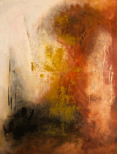 Peinture intitulée "Terre chaude" par Sascaart, Œuvre d'art originale, Acrylique