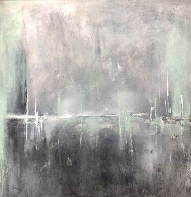 Pintura intitulada "Tempête sur le lac" por Sascaart, Obras de arte originais, Acrílico