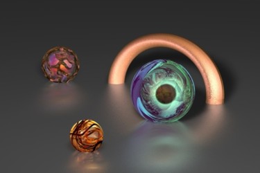 Digitale Kunst mit dem Titel "Auge des Universums" von Sascheen, Original-Kunstwerk
