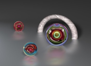 Digitale Kunst mit dem Titel "Auge des Universums…" von Sascheen, Original-Kunstwerk