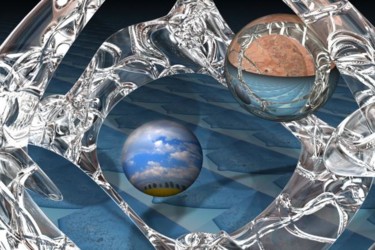 Digitale Kunst mit dem Titel "Aquatron2" von Sascheen, Original-Kunstwerk