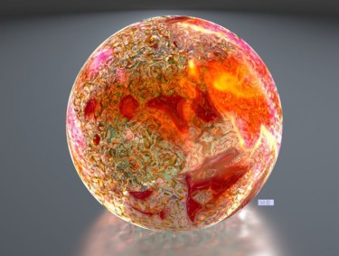 Digitale Kunst mit dem Titel "Sonnengeflecht" von Sascheen, Original-Kunstwerk, 3D Modellierung