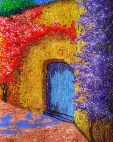 Painting titled "Colorful summer, br…" by Sasha Brisac, Original Artwork, Acrylic