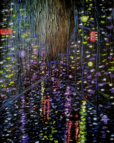 Peinture intitulée "Impressionism city,…" par Sasha Brisac, Œuvre d'art originale, Acrylique