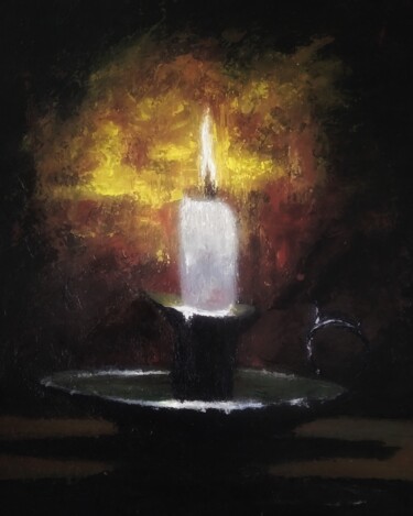 Peinture intitulée "Candle burning" par Sasha Brisac, Œuvre d'art originale, Acrylique