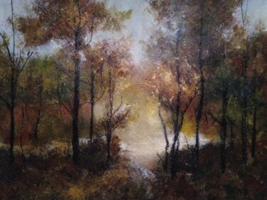 Painting titled "Autumn Crimea" by Sasha Brisac, Original Artwork, Acrylic