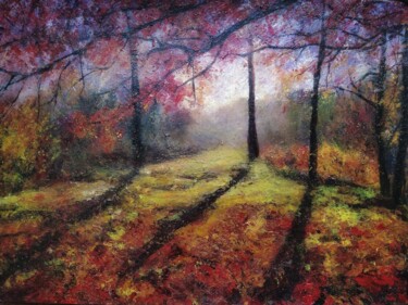 Peinture intitulée "My autumn art colle…" par Sasha Brisac, Œuvre d'art originale, Acrylique