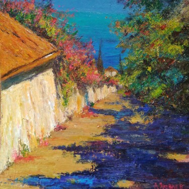 Painting titled "Crimean summer" by Sasha Brisac, Original Artwork, Acrylic