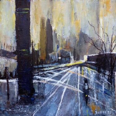 Pintura intitulada "London street" por Sasha Brisac, Obras de arte originais, Acrílico