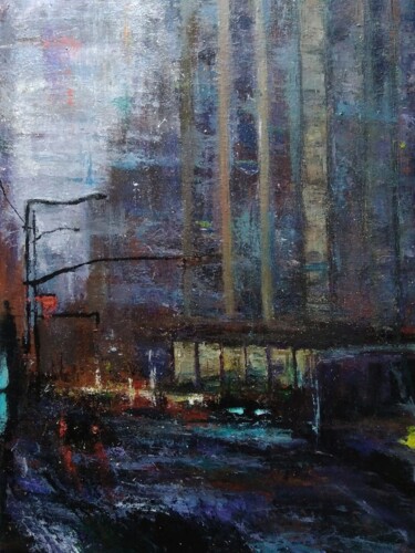 Pintura intitulada "Cityscape 22" por Sasha Brisac, Obras de arte originais, Acrílico