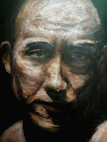 Malarstwo zatytułowany „Portrait of a man” autorstwa Sasha Brisac, Oryginalna praca, Akryl