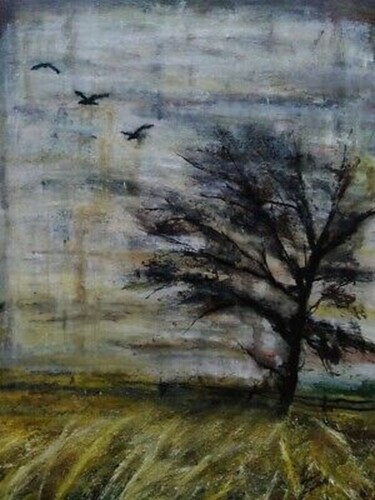 Malerei mit dem Titel "Autumn wind in the…" von Sasha Brisac, Original-Kunstwerk, Acryl