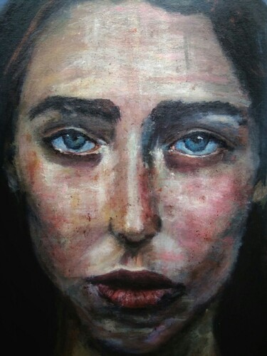 Ζωγραφική με τίτλο "Milana" από Sasha Brisac, Αυθεντικά έργα τέχνης, Ακρυλικό