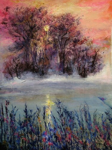 Peinture intitulée "Morning sunrise" par Sasha Brisac, Œuvre d'art originale, Acrylique
