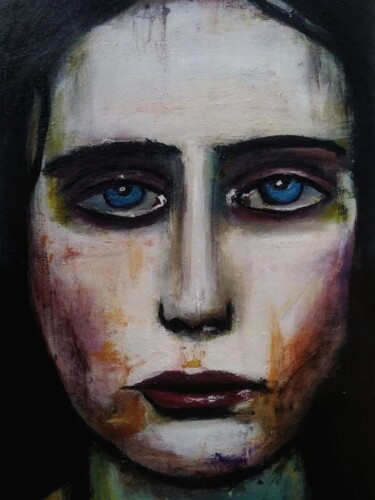 Painting titled "Tanja" by Sasha Brisac, Original Artwork, Acrylic