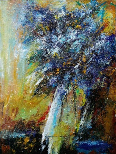 Картина под названием "Bouquet of spring f…" - Sasha Brisac, Подлинное произведение искусства, Акрил