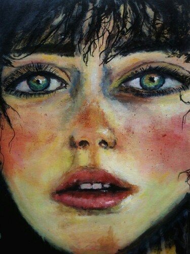 Картина под названием "Kristen" - Sasha Brisac, Подлинное произведение искусства, Акрил