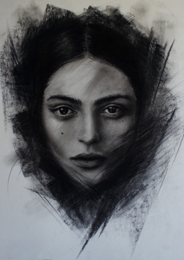 Рисунок под названием "Supremacy" - Sasha Ivanov, Подлинное произведение искусства, Древесный уголь