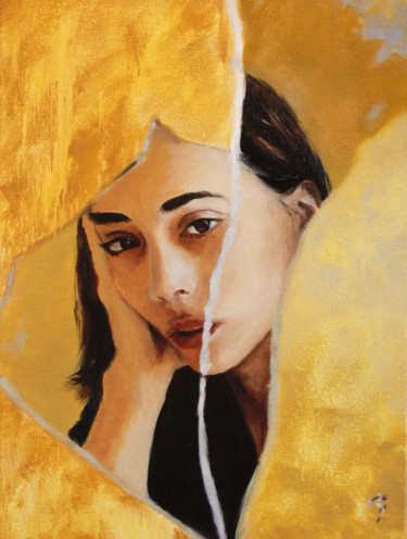 Картина под названием "Fractured" - Sasha Ivanov, Подлинное произведение искусства, Масло