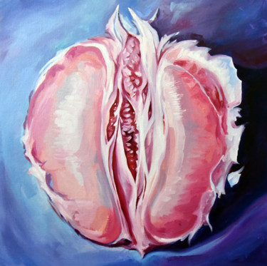 Malerei mit dem Titel "Just Grapefruit" von Sasha Robinson, Original-Kunstwerk, Öl