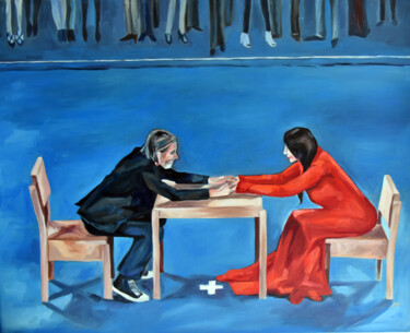 Pittura intitolato "TRUE STORY. MARINA…" da Sasha Robinson, Opera d'arte originale, Olio