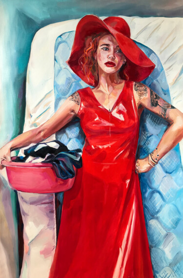 Pintura intitulada "BE A WOMAN" por Sasha Robinson, Obras de arte originais, Óleo
