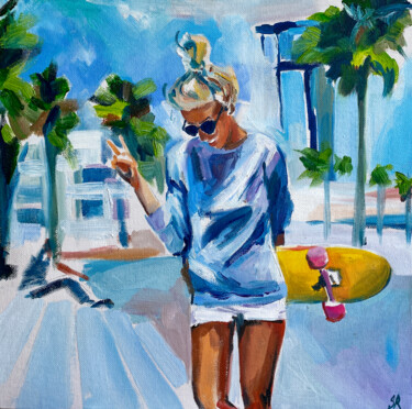Malerei mit dem Titel "Summer Vibes" von Sasha Robinson, Original-Kunstwerk, Öl