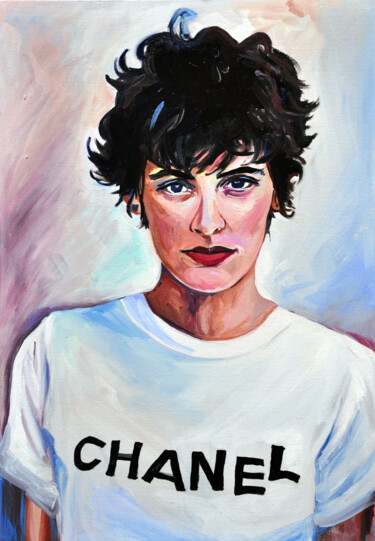 Schilderij getiteld "CHANEL" door Sasha Robinson, Origineel Kunstwerk, Olie