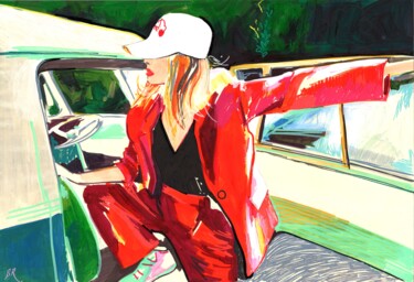 Tekening getiteld "Red Summer" door Sasha Robinson, Origineel Kunstwerk, 2D Digital Work