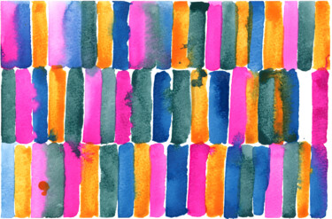 Arte digitale intitolato "Watercolor pink blu…" da Sasha Robinson, Opera d'arte originale, Lavoro digitale 2D