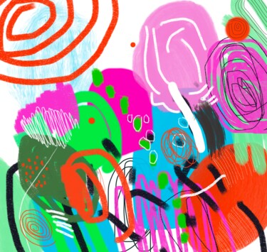 Цифровое искусство под названием "Spring blossom abst…" - Sasha Robinson, Подлинное произведение искусства, 2D Цифровая Рабо…