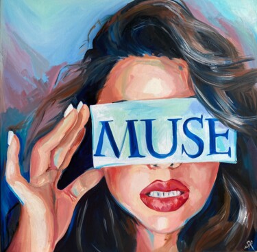 Painting titled "MUSE - oil painting…" by Sasha Robinson, Original Artwork, Oil