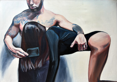 Pintura titulada "MANE - original oil…" por Sasha Robinson, Obra de arte original, Oleo