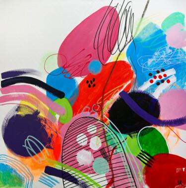 Peinture intitulée "Abstract Bright Ova…" par Sasha Robinson, Œuvre d'art originale, Acrylique