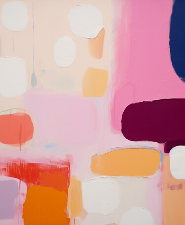 Schilderij getiteld "Rose pink, rose fog…" door Sasha Robinson, Origineel Kunstwerk, Acryl