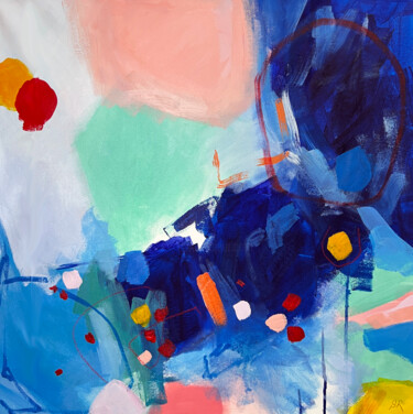 Malerei mit dem Titel "Deep ocean blue and…" von Sasha Robinson, Original-Kunstwerk, Acryl